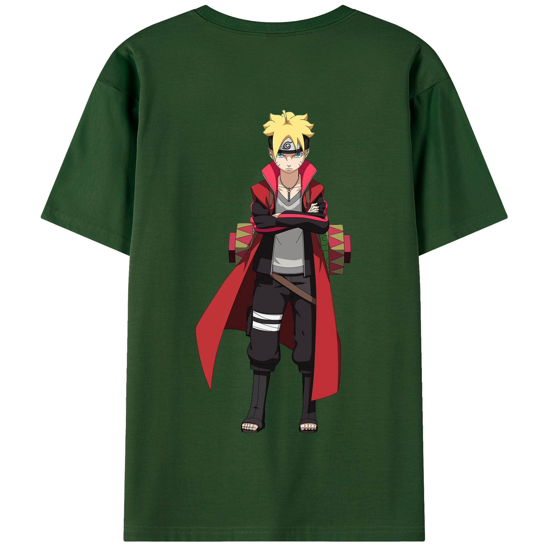 （画像用） NARUTO -ナルト- うずまき ボルト Uzumaki Boruto 綿100％半袖Tシャツ（背面プリント）